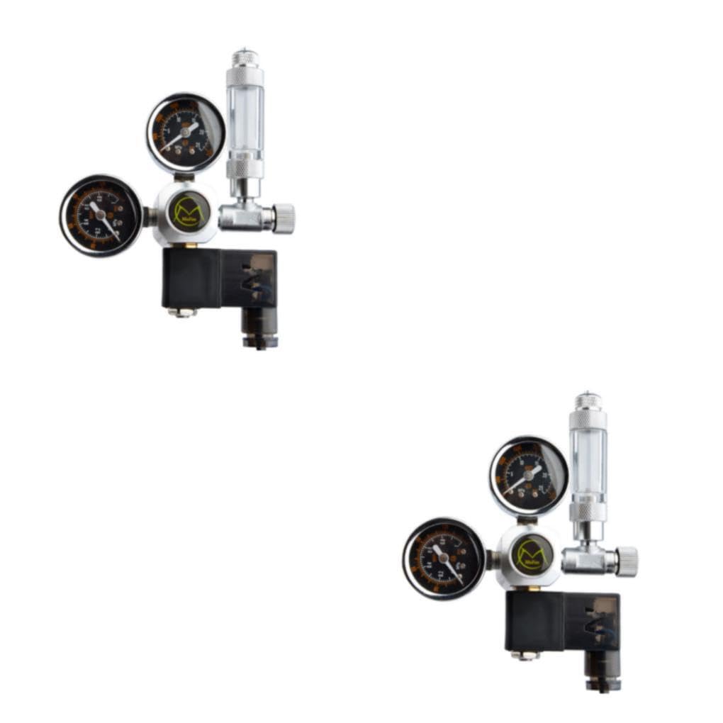 2 Ensemble de Régulateur de CO2 pour Aquarium - Sûr et Stable pour Aquarium Électrovanne ABS fiable Régulateur de CO2 Générateur de CO2, 21.8 Norme UE Bouchon à Trou Rond 2Ensemble