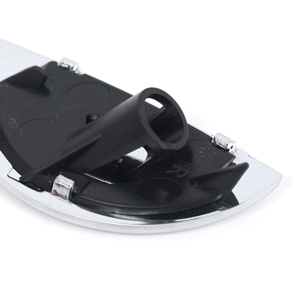 Riloer Coperchio per ugello lavafari auto, coperchio lavafari cromato per faro, coperchio per ugello lavafari compatibile con modelli Mini Cooper R50 R52 R53 2001-2006 equipaggiati, lato conducente
