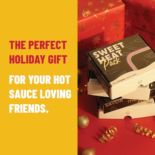 Tabañero Variety Hot Sauce Gift Set, 4 Pack, Kit Includes Peach Bourbon, Sriracha Honey, Key Lime Habanero, Sweet & Spicy, 1.7 oz Mini Glass Bottles, All Natural, Gluten Free, Low Sodium, Kosher, Made