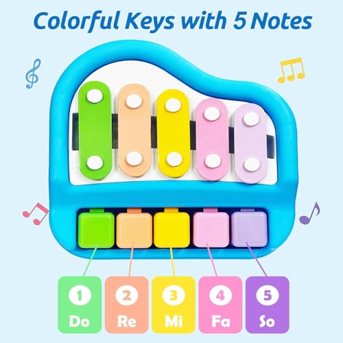 Image of 5-Key Xylophone for Kids | Baby Musical Toy with Mallet for Toddlers 1-4 Years | First Music Instrument Toy for Boys & Girls