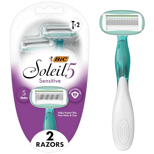 BIC Soleil 5 Sensitive Women's Disposable Razors With 360 Degree