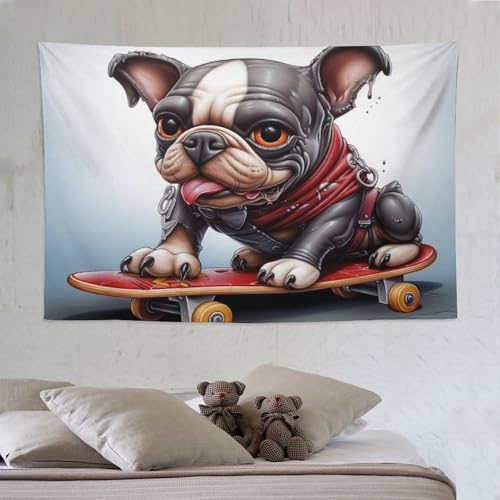 Tapisserie murale PAZZK chien mignon tissu 150x230cm