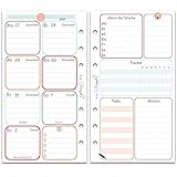 Größe Personal (9,6 x 17,2 cm) *-* Kalender-Nachfüll-Einlage mit 1 Woche auf 2 Seiten *-* Kalender-Lochung: 6-Ringmechanik 19-19-51-19-19 mm Abstand *-* Bitte unbedingt Größe und Lochung Ihrer Mappe vor Bestellung prüfen!