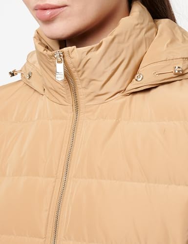 Tommy Hilfiger Damen Steppjacke Heritage Down Tyra Jacket With Fur Lang, Grün (Classic Khaki), L – Ansicht 2