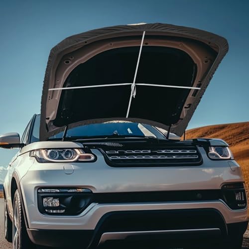 Image of Eagle American Flag Print Car Hood Cover Weather-Resistant Automotive Hood Covers Elastic Fabrics Car Bonnet Banner Outdoor Indoor Foldable Protective Cover