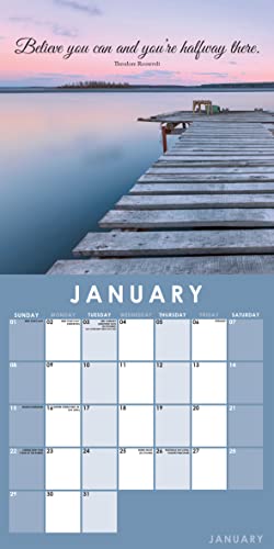 2023 Motivational Inspirational Quote Hanging Wall Photo Calendar With Nature, Mountain Scenery. Daily, Weekly, Monthly 12 Month Planner, Family Schedule, Agenda, Organizer #TOP2