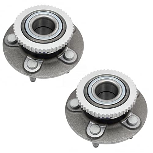 Image of TRQ 2 Piece Front Wheel Bearing & Hub Assembly Set Compatible with 1992-1997 Ford Crown Victoria 1991-1997 Lincoln Town Car Mercury Grand Marquis
