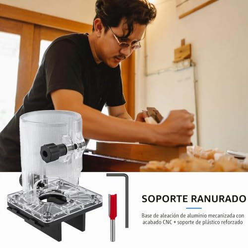 Soporte de ranurado 2 en 1 para máquina de corte de madera de 65 mm 6