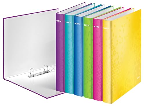 Classeur à anneaux Leitz WOW A4 fini les feuilles volantes au bureau