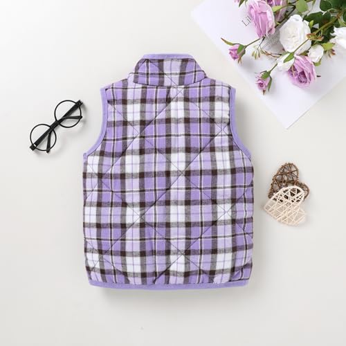 YOUNGER TREE Kids Little Girls Baby Plaid Shacket Flannel Jacket Button Down Shirt Girls Winter Coats 2-6T3