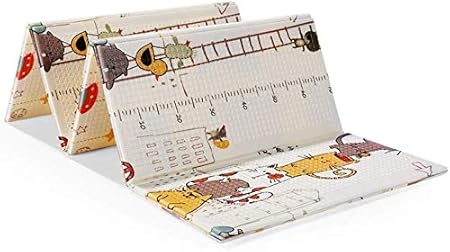 Vdhja Foldable, Reversible, Thickest XPE Foam Baby Play Mat for Infants and Kids (Multicolour, 5.8 x 6.4 Extra Large, 0-5 Years)