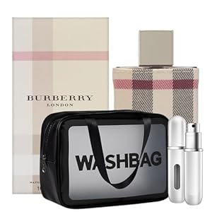 LONDON Perfume For Woman, Eau de Parfum Spray, 3.3 Fl oz – Gift Set Pack – Toiletry Bag And Refillable Empty Perfume Bottle