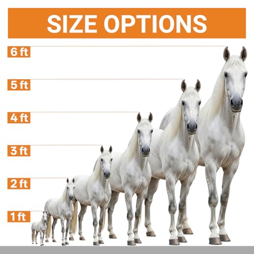 Image of White Horse 4FT Life Size Cardboard Cutout, 1 PC | Fun Animal Standup for Events, Party Decor, Birthday & Photos