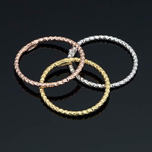 Kooljewelry WR15MMDC-5 14K White Gold Minimalist Diamond-Cut Band Knuckle Stacking Midi Ring thumb #1