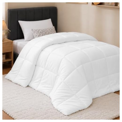 Utopia Bedding Comforter Duvet Insert - Quilted Comforter with Corner Tabs - Box Stitched Down Alternative Comforter (Twin, White)