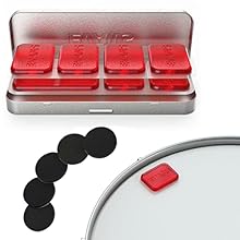 Allows you to adjust overtones / tuning / resonance 1 x large pad / 6 x small pads Suitable for cymbals and skins Resistant to dirt and deformation + Keepdrum damper pads