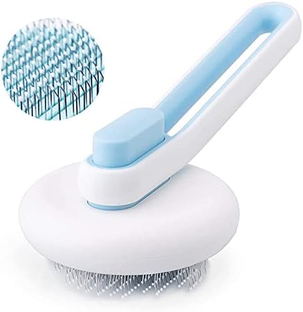 Marchul Cat Brush for Shedding and Grooming, Self Cleaning Slicker Brush for Short or Long Haired Cats, Small Dog Hair Brush for Puppy Kitten Massage Removes Loose Undercoat, Tangled Hair, Shed Fur