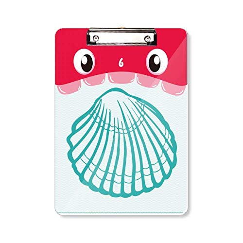 Porte-bloc vert Scallop motif marin A4 idéal pour les réunions