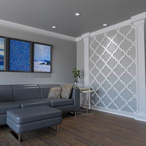 Image of Ekena Millwork 15 3 /8 inchW x 15 3 /8 inchH x 3 /8 inchT Medium Marrakesh Decorative Fretwork Wall Panels in Architectural Grade PVC