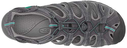 Keen Women's Whisper Closed Toe Sport Sandals, Medium Grey/Peacock Green, 8.5 Medium Us #TOP4