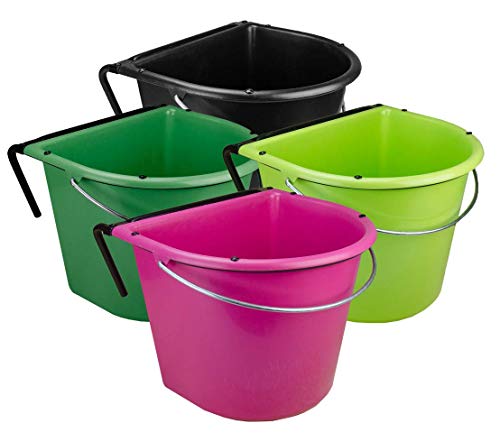 Comedero de 15 litros Vplast para caballos con gancho y manija 2