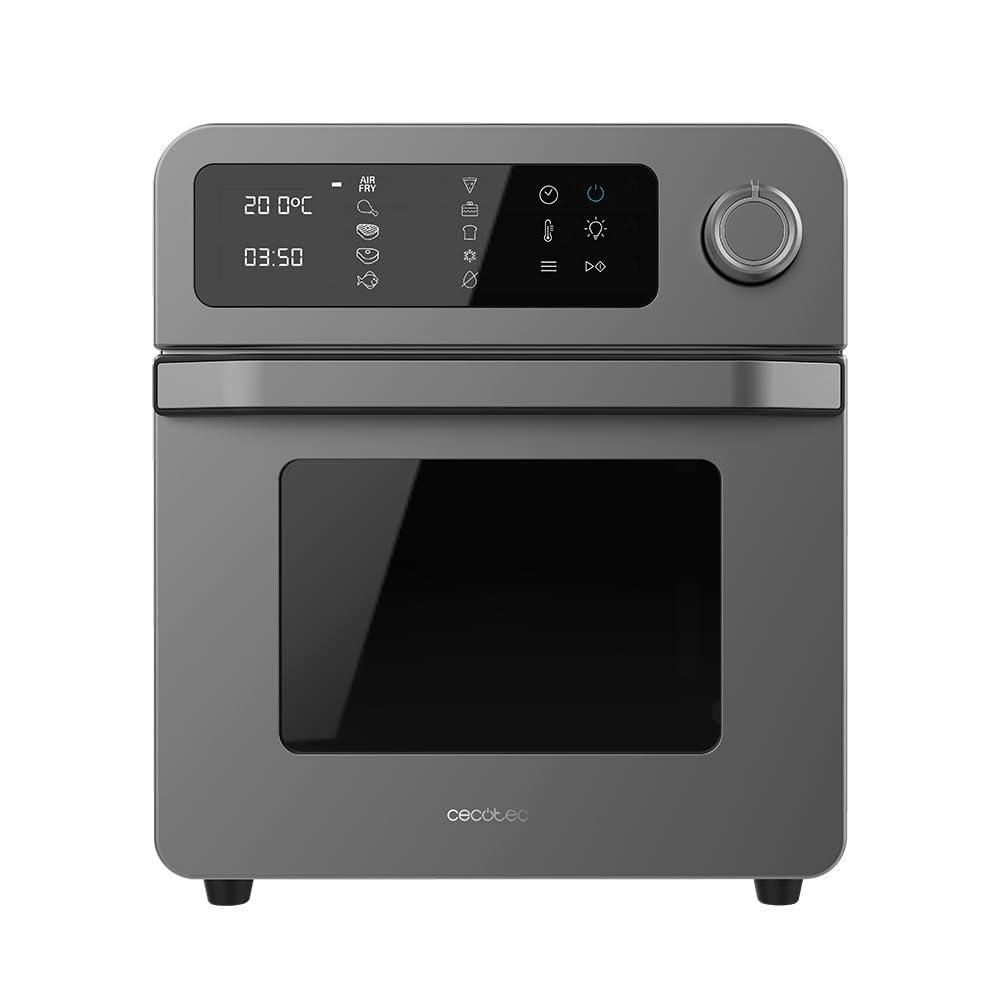 Cecotec Bake&Fry Touch, forno a friggitrice ad aria calda, 14-25-30 litri, convezione, touch screen (30 l, acciaio)