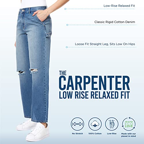 WallFlower Women's Carpenter Denim Low-Rise Insta Classic Juniors Jeans4