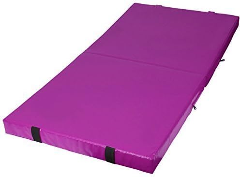 3'x6'x4"Folding Gymnastics Landing Mat for Gym Kip Bar Junior Practice Safety Mat Purple