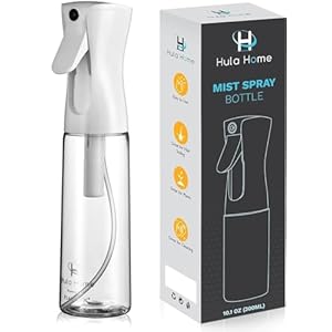 Botella vacía Mister (300 ml/10.1 oz – Blanco) Ultra Fina Spray Continuo Niebla para Peinar Plantas, Limpieza, Salones, Cara y Cuidado de la Piel.