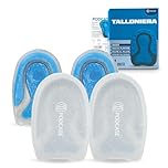 Podcase - Set Di 4 Talloniere In Silicone Plantare Ortopedico Per Correggere Fascite Plantare E Spina Calcaneare - Solette Gel Unisex Per Tallonite E Spina Calcaneare (Grigio, L(41-47))