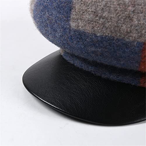Shzbcdn Wool Newsboy Cap Women Winter Hat British Flat Cap Patchwork Woolen Ladies Beret Hats For Women Accessories (Color : C, Size : 56-58Cm) #TOP3