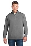 SPORT-TEK Unisex Quarter Zip Sweatshirt, Vintage Heather, XL