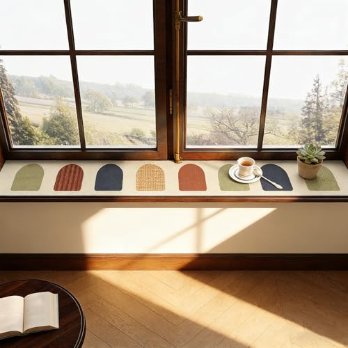 Cubierta de alféizar extra larga e impermeable estilo vintage para ventanas 2