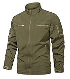Robuster Stil: ①Stehkragen zur stylischen Optik und zum guten Windschutz ②hochwertige Metallreißverschlüsse ③2 Klettfläche am Oberarm