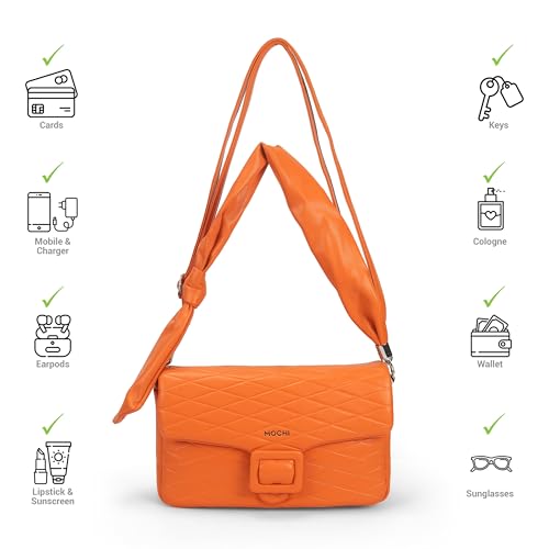 Image of Mochi Women Casual PU Soft Body Magnet closure Quilted Shoulder Bag