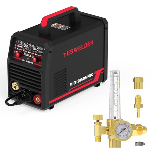 Image of YESWELDER MIG-205DS MIG Welder, 200Amp 110/220V Dual Voltage MIG Welding Machine, 5 in 1 Gas MIG/Flux Core MIG/Spool Gun MIG/Lift TIG/Stick Multiprocess Aluminum MIG Welder, Spool Gun Compatible & Arg