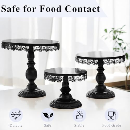 JALANCY Set of 9 Cake Stands Metal Cupcake Stand Set Multiple Styles Candy Fruit Display Tower Dessert Plate Cake Serving Tray for Birthday Party Wedding Anniversary Baby Shower Engagement - Image 4