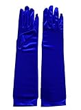 Women's Wedding Formal Satin Gloves Costume Glove Royal Blue