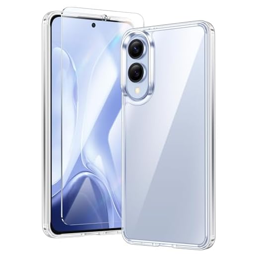 FNTCASE for Samsung Galaxy S25-Edge Case: Clear Military Grade Drop Protection Anti Yellowing Cell Phone Cover - Rugged Shockproof Protective Bumper Transparent Phonecase