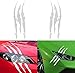2 Adesivi Auto a Forma di Graffi Tuning - adesivi per auto adesivi monster adesivi per auto esterni 40 x 12 cm adesivi auto tuning per Moto luci per auto casco (Bianco)