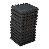 12 Pack Acoustic Foam Panels, 12'X 12'X 2' Sound Proof Padding Wall Soundproofing Wedge Tiles, Ideal for Home&Studio Noise Cancelling Sound Insulation Absorbing