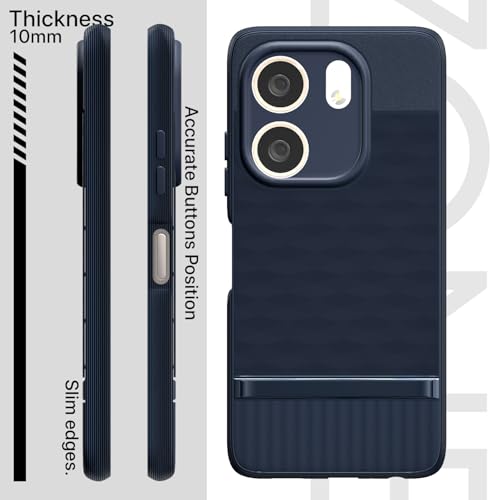 Image of Pikkme Back Cover for Oppo A5x Camera Protection 3D Hexa Cube Design Silicone Protective Bumper Case (Blue)