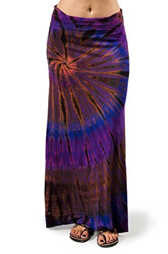 TCG Women's Tie-Dye A-Line Maxi Skirt - Purple Multi