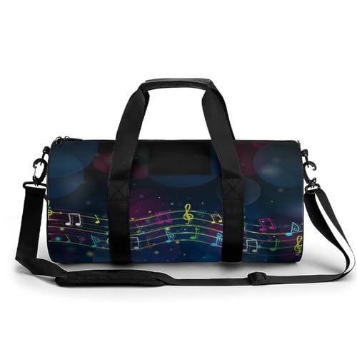Sac de sport gym Note Colorée compact et robuste contre les déchirures sac de voyage 45cm