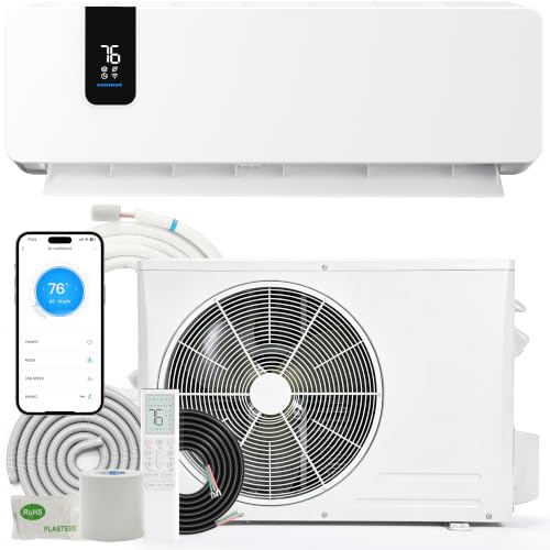 Image of YITAHOME 20 SEER2 18000 BTU Mini Split AC /Heating System, 208-230V Pre-charged Air Conditioner Heat Pump, Energy Efficient Inverter Split Unit AC, Compatible with Wifi & Alexa, Cool Up to 1250 Sq. Ft