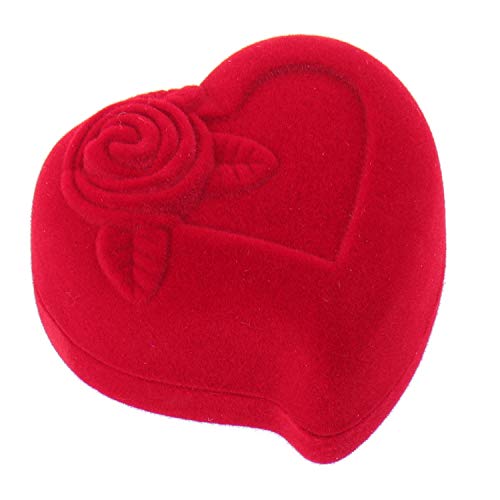 ELEDORO Heart Jewellery Case for Wedding Rings Friend Rings Partner Rings Ring Box Gift Packaging