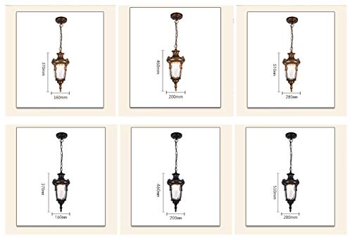 Lampe d'extérieur étanche E27 rétro noire et laiton à hauteur réglable