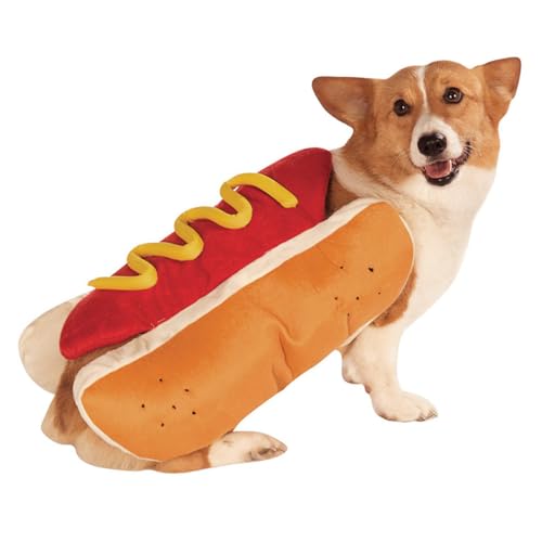 Disfraz creativo de hot dog para perros y gatos miniatura 6