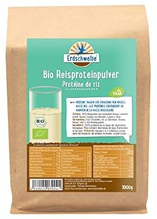 Erdschwalbe Bio Reisprotein - Hergestellt in der EU - Veganes Eiweißpulver - 1 Kg