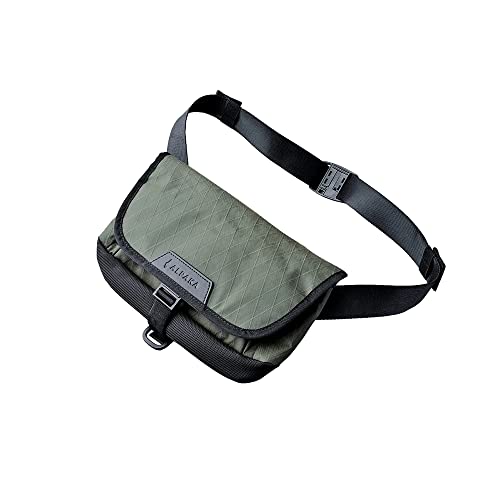 ALPAKA Air Sling V2|Sling Bag for Phone and Other Everyday Items|Weatherproof Fabrics and Waterproof Zippers|Fits iPad Mini 6|, Green, Length: 29 cm, Width: 7 cm, Height: 19 cm, Compact,Magnetic